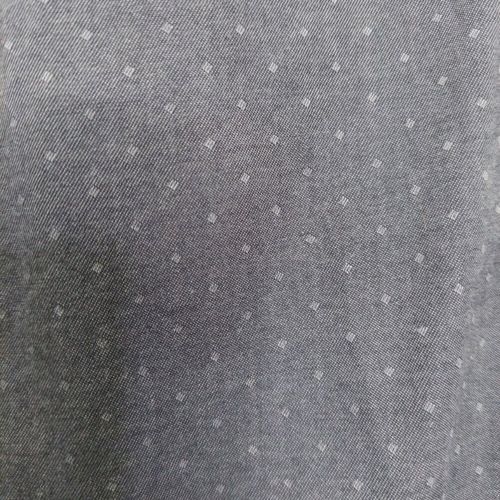 Michael Kors Mens Slim Fit Dress Shirt Size L 16 34/35 Drk Gray With Subtle Dots - Picture 5 of 9